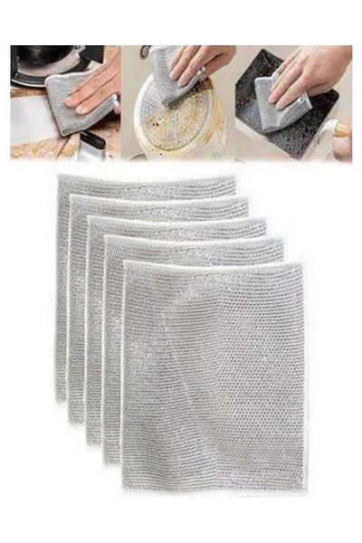 Mucha 5 Pieces Steel Wire Cloth - Multifunctional, Anti-Scratch and Rub Cloth