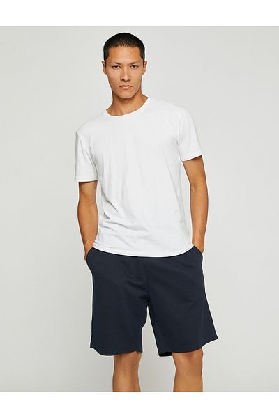 Koton Basic Shorts with Lace Waist Slim Fit Pocket Detail