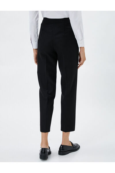 Koton Zigarettenhose, hochtaillierter Metall-Accessoire-Gürtel, detailliert