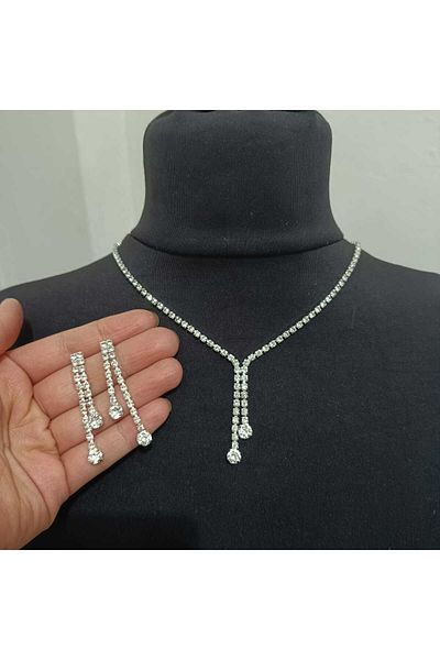 Mihra مجموعة أقراط قلادة