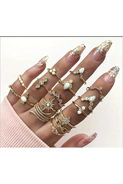 Butik 16 PARÇA ŞIK YÜZÜK SETİ