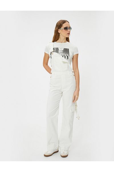 Koton Gardener Denim-Overall mit Taschen