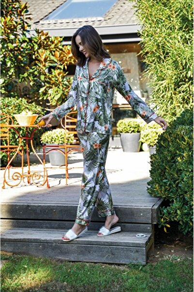 MOONGIRL Un costum de pijama din satin de calitate pentru femei