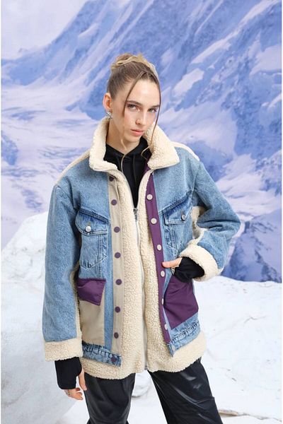 ZTO DETALIU DE PLUS DE DESIGN DAMA PALTON DENIM