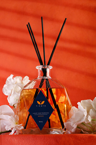 tikala Bambu Çubuklu Kristal Oda Kokusu Mango 700 ML - Home Fragrance 700 ML Mango