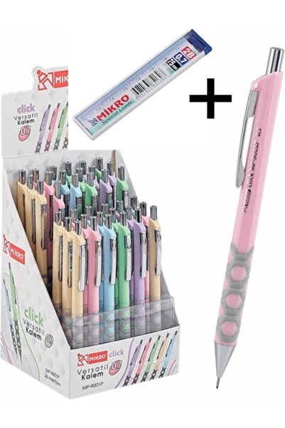 Mikro 0.7mm Versatil Basmalı Kalem ( 1 ADET )  + Mikro 0.7 Cetvelli 75mm Kale...