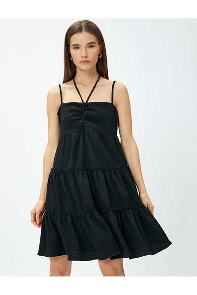 Koton Minikleid mit Schleife und Trägern