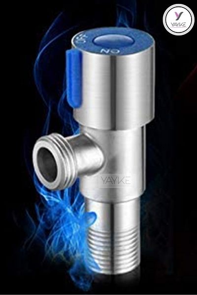 Yayke Intermediate Faucet - Hot and Cold Inlet Bathroom Stop Valve, Kitchen Sink (in 1/2 Out 3/8)
