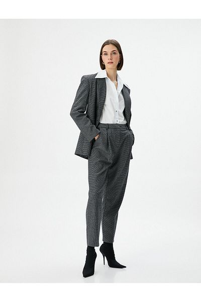 Koton Karottenhose, normale Taille, knöchellange Tasche