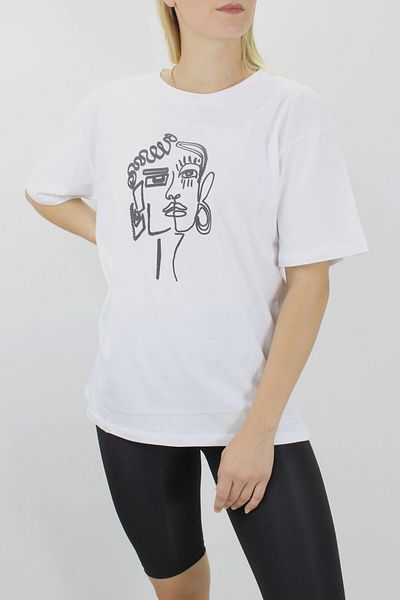 Store White Face Printed T-Shirt - 144.075