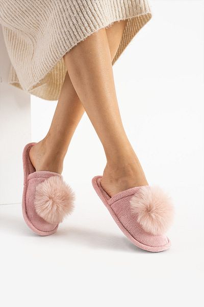 İlkem Pompom Stylish Home Slippers Gift Dowry Set Bundle Set Guest Slippers