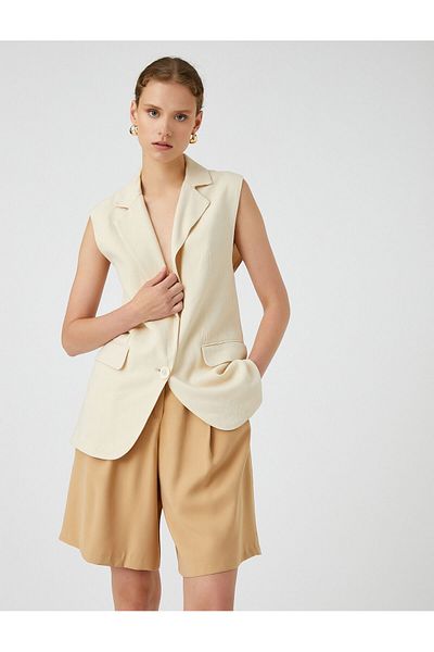 Koton Bermuda Shorts with Wide Leg Pockets Relaxed Cut