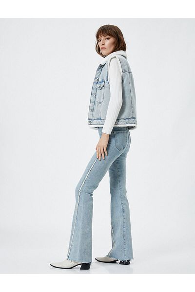 Koton Blugi spanioli cu detaliu de ciucuri cu talie normală slim fit - Victoria Jean