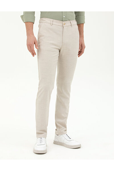 Pierre Cardin Bej Slim Fit Kanvas Pantolon 50288509-VR011