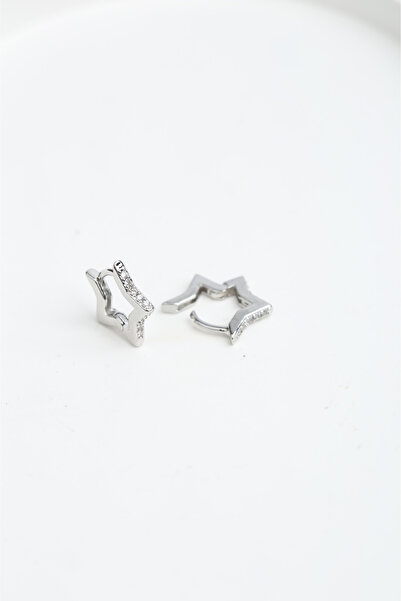 VLM AKSESUAR Yıldız Taşlı Halka Tragus Helix Cerrahi Çelik Piercing (6mm)