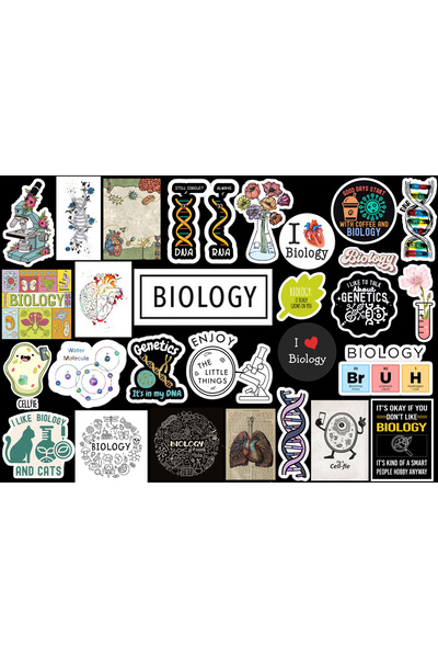 DBTELL Biyoloji Temalı Sticker seti (30x20cm)