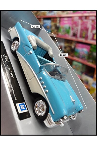 OYUNCAKSAHİLİ Buick Century Klasik 1:43 Ölçek Metal Araba 1955 Koleksiyon Buı...