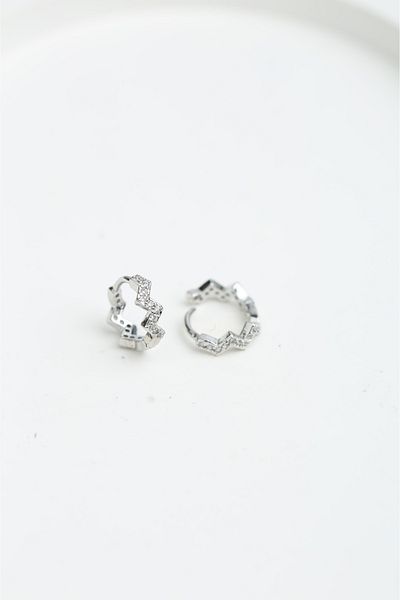 VLM AKSESUAR 6mm Cz Zigzag Ring - Tragus Helix Surgical Piercing