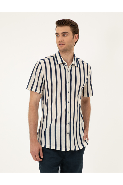 Pierre Cardin Beigefarbenes Slim-Fit-Hemd 50289021-VR011
