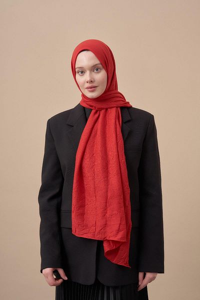 ARMANDA Bamboo Kraş Shawl 3285-Red