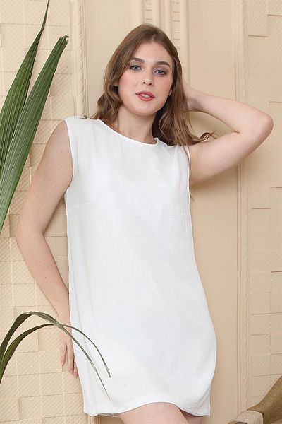 LUQAJ Ayrobin Hijab Underwear Tunic Sleeveless Long Straight Dress