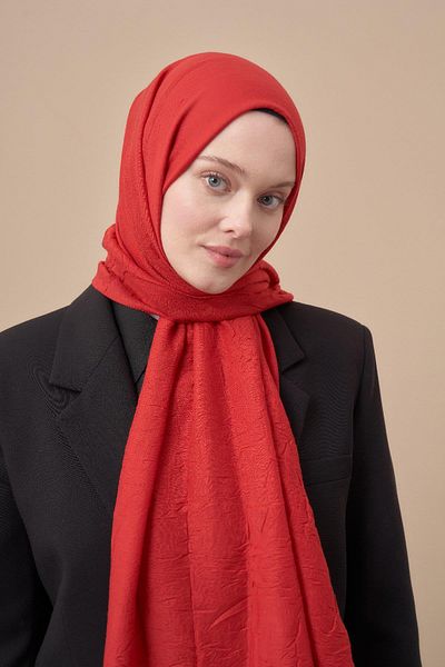ARMANDA Bamboo Kraş Shawl 3285-Red