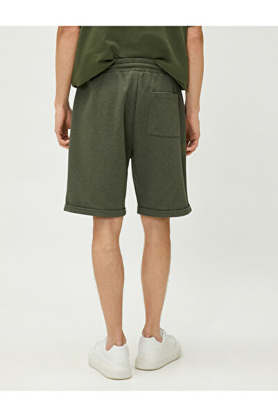 Koton Δαντελένιο σορτς μέσης με λεπτομέρεια ραψίματος Layered Leg Slim Cut