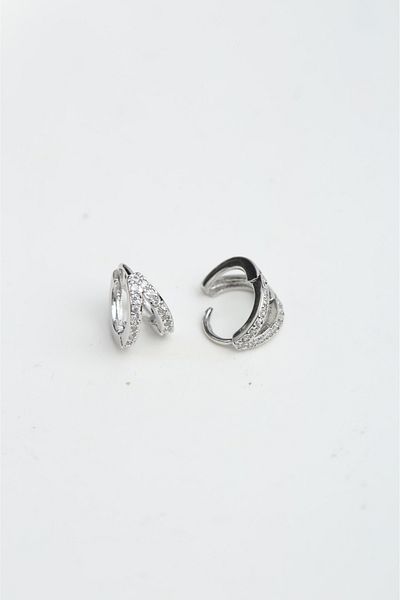 VLM AKSESUAR Ring with Stone Tragus Helix Surgical Steel Piercing (6mm)