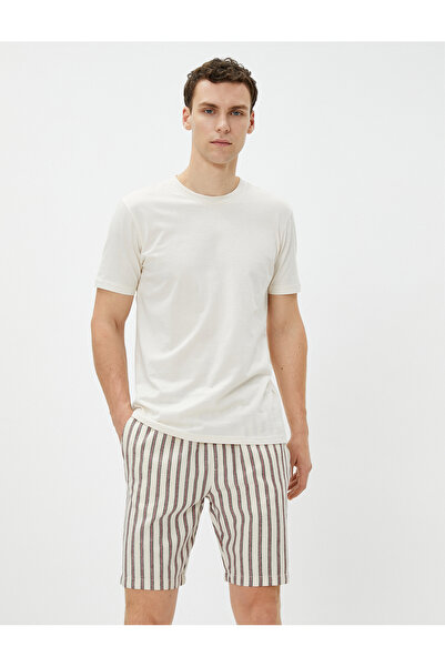 Koton Shorts aus Leinenmischung mit Taschendetail und elastischem Bund