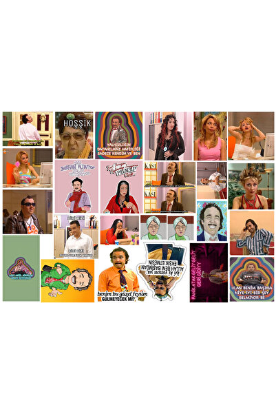 DBTELL Avrupa Yakası Komik Sticker Seti (30x20cm)