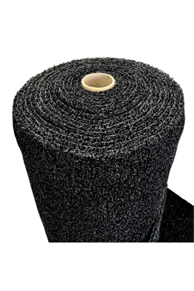 ünal file Siyah Kıvırcık Paspas Su Emici Kapı Önü Paspas Kaymaz Taban 14 mm k...
