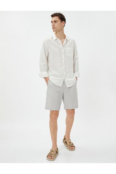 Koton Shorts aus Leinenmischung mit Taschendetail und elastischem Bund