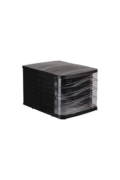 Ark Table Top Document Rack with Drawer 4 Transparent