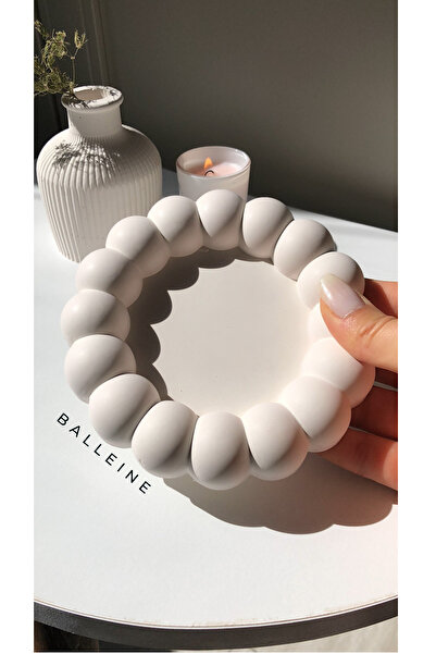 BALLEINE Bubble Dekoratif Beton Tabak /Takı tabağı/bardak altlığı/organizer/sunumluk