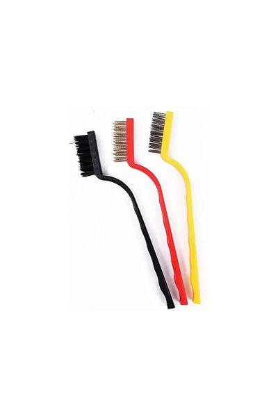 layfhex Shoe Oven Aspirator Cooker Cleaning Brush Set of 3 Copper Steel Plastic Wire Brushes