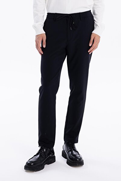 GMG FIRENZE Ανδρικό παντελόνι με κορδόνι στη μέση και κανονικό πόδι