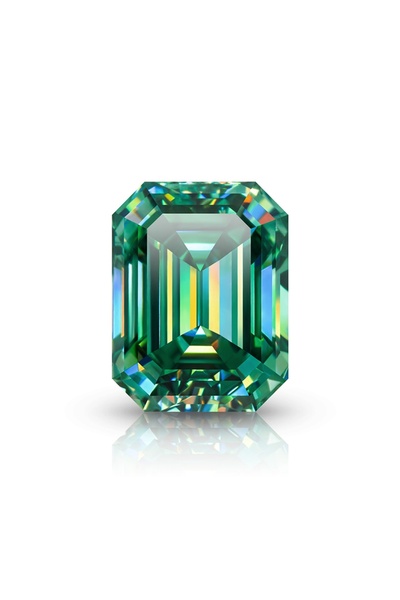 Aksesuaring Yeşil ,Emerald Kesim Mozanit Taş