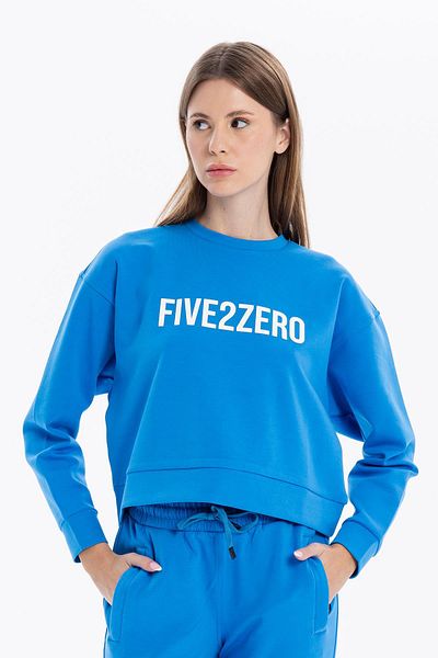 GMG FIRENZE Crew Neck Numerology Printed Women's Sweatshirt