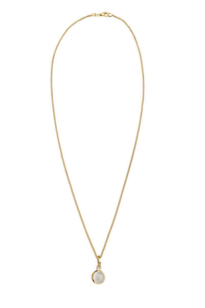 ELLI Dámský kulatý náhrdelník s přívěskem a měsíčním kamenem ze sterlingového stříbra 925