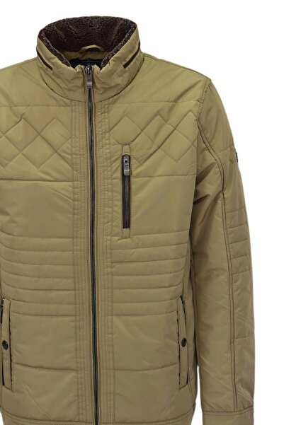 DYNAMO Мъжко спортно палто с кожена яка M3300 BGL-ST04009