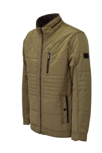 DYNAMO Мъжко спортно палто с кожена яка M3300 BGL-ST04009