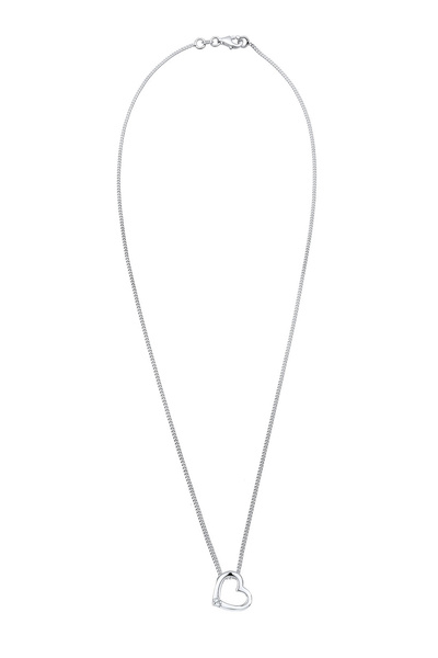 ELLI Náhrdelník dámský přívěsek srdce s křišťálem ze stříbra ryzosti 925