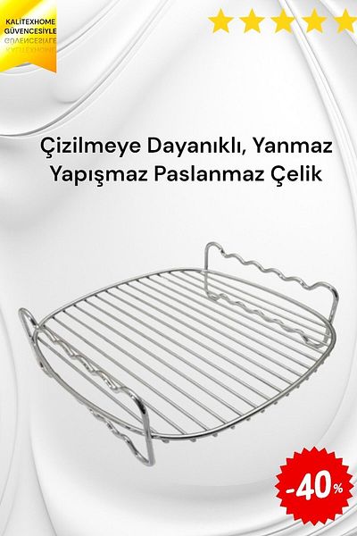 kalitexhome Compatible With Xxl Fryers Stainless Steel Air Fryer Grill Wire 21x21cm Compatible With All Models