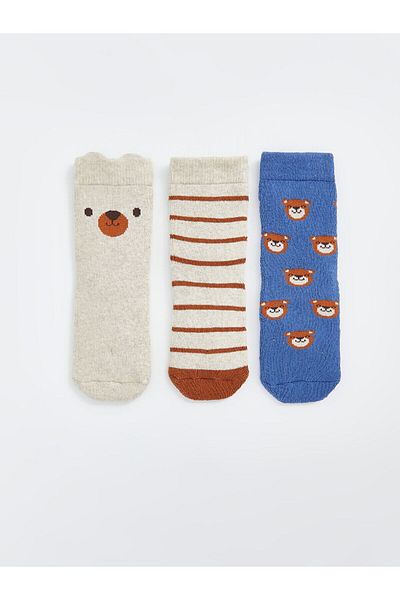 LC Waikiki Lcwk Printed Baby Boy Socks 3-Piece
