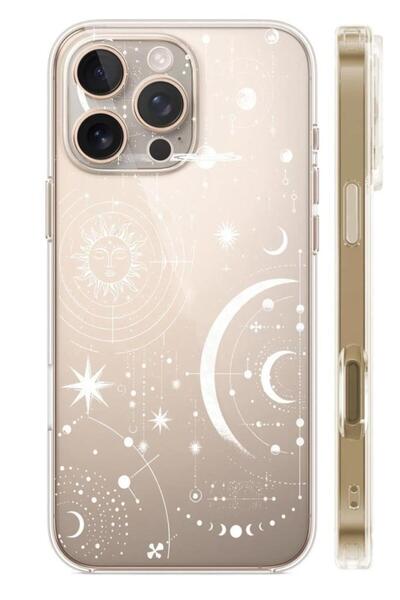 3GEN CASE İphone 16 Pro Uyumlu Desenli Şeffaf Silikon Kılıf