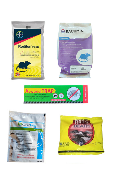 Bayer Rodillon Fare Pastası/Racumin Zehirli Buğday/Fare Yapışkanı/Klerat Past...