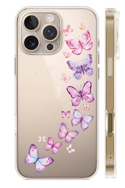 3GEN CASE İphone 16 Pro Uyumlu Desenli Şeffaf Silikon Kılıf