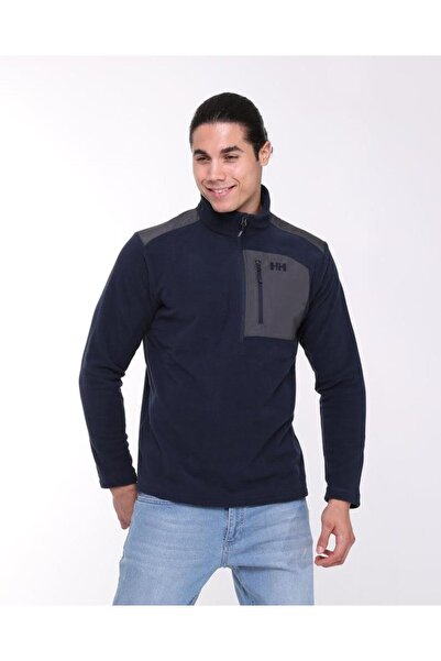 Helly Hansen Block Halfzip Erkek Lacivert Yarım Fermuarlı Polar