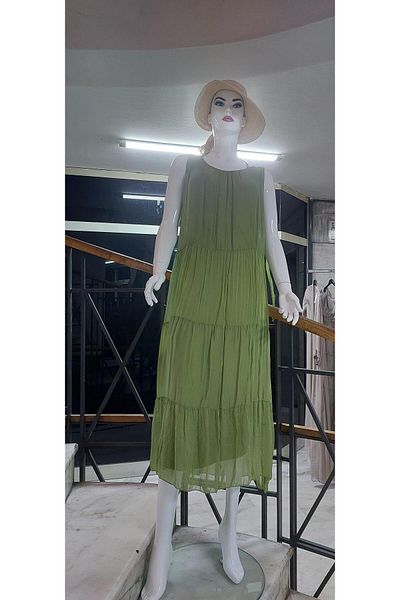Bohem Stil Ιταλικό μεταξωτό φόρεμα με επένδυση