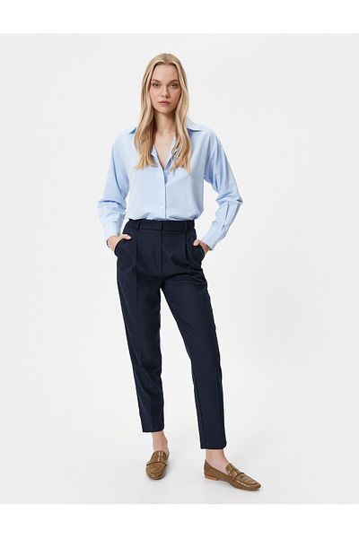 Koton Basic Poplin Shirt Long Sleeve Buttoned Regular Fit